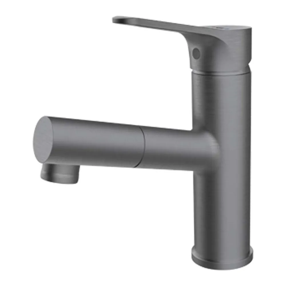 HEGII HMF112-115-SN pull-out basin mixer in gunmetal